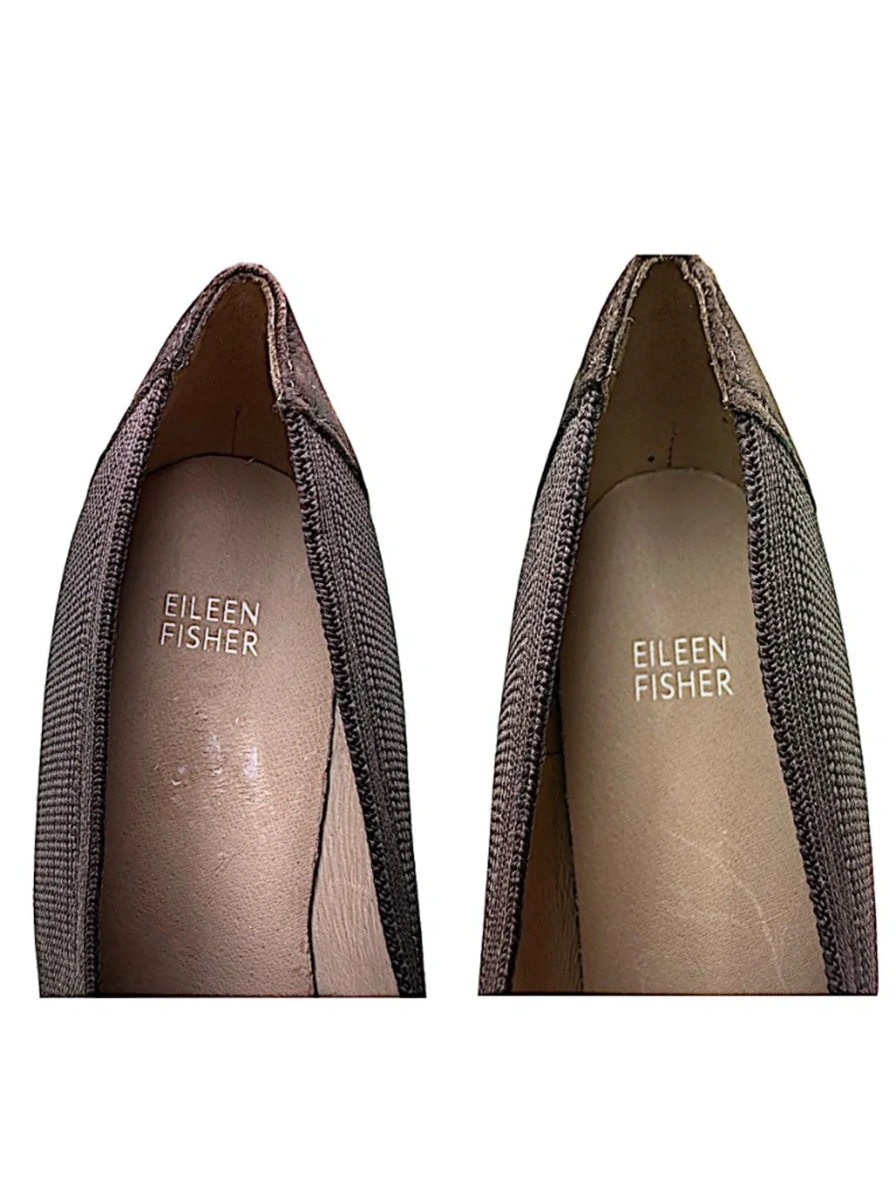 EILEEN FISHER Signy Knit Brown Pumps Shoes Size 10M Slip On Stretch Block Heel